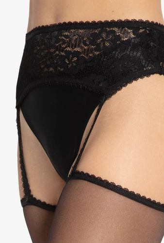 Gatta Babette 02 Strip Panty Nero – dámske pančuchy s čipkou Lycra