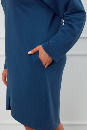 Grafi Dámsky župan na zips Italian Fashion - denim