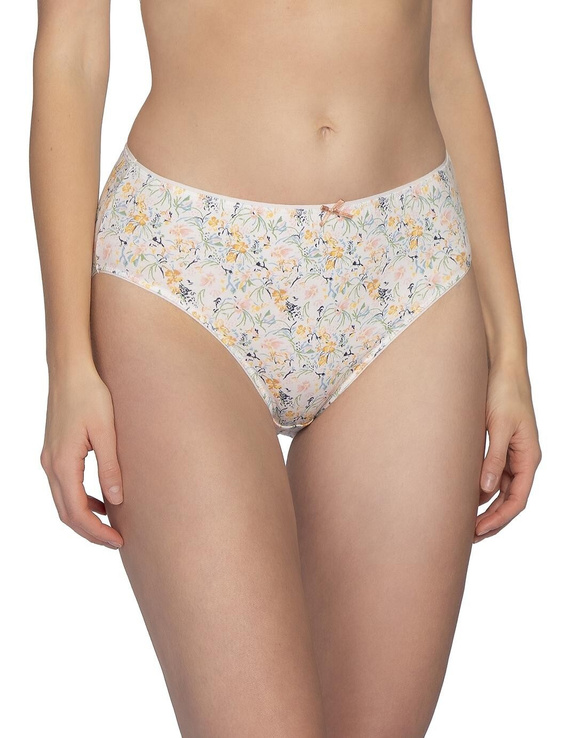 Figi L-120 BI-105 Lama Bavlnené dámske bikini nohavičky 3-balenie kvetinové