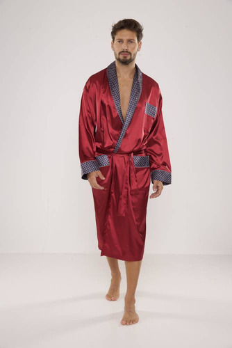 940 Forex pánsky saténový župan - bordový