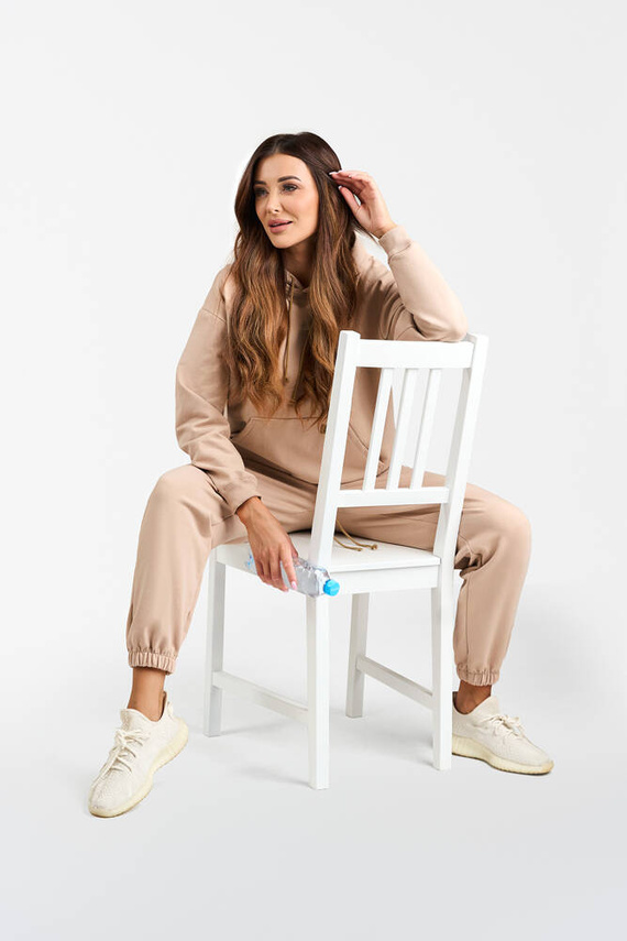 Viva Dámska mikina s kapucňou Fashion - béžová