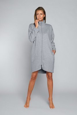 Grafi Dámsky župan na zips Italian Fashion- melange