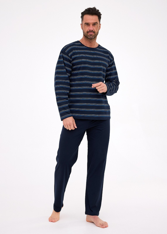 138/56 Cornette Rôzne pánske pyžamo | Bavlna, pruhy, dlhý rukáv, balené