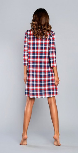 Rugia materská a dojčiaca nočná košeľa 3/4 rukáv Talianska móda - červená