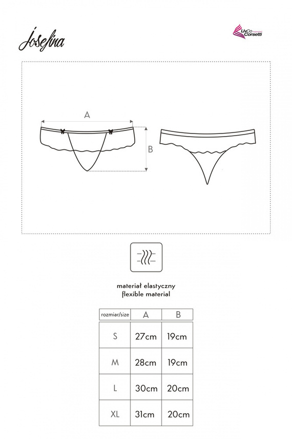 Josefina White LC 6063 Dámske tangá LivCo Corsetti Fashion