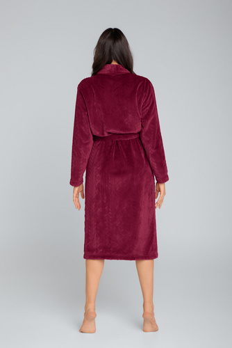 Dámsky flísový župan Bona Italian Fashion - bordový