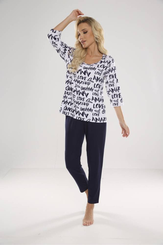 632 Amazing Forex Dámske pyžamo - bielo-zelené