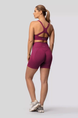Spaio PUSH-UP PRO modelujúce bezšvové šortky fitness vysoký pás red wine