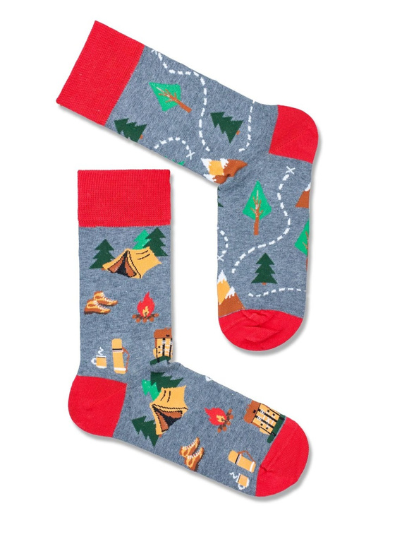 0125.053 Trekking - pánske ponožky Milena s farebným vzorom, Melange