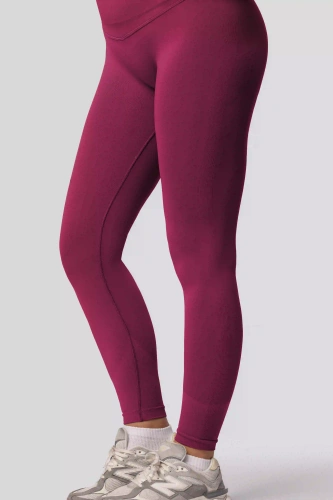 Legíny push-up Spaio PRO vysoký pás krycie tvarujúce red wine