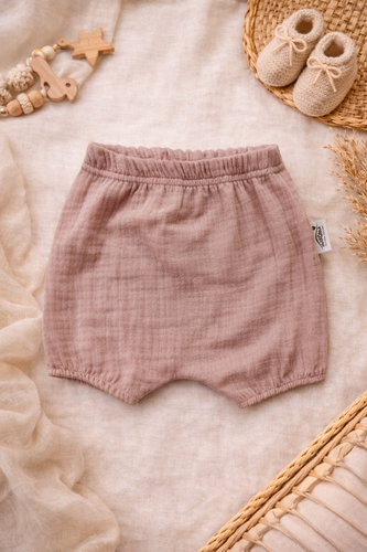Baby Bloomers Just Muslin 40235R Makoma ružová - mušelín 100% bavlna, na gumičke
