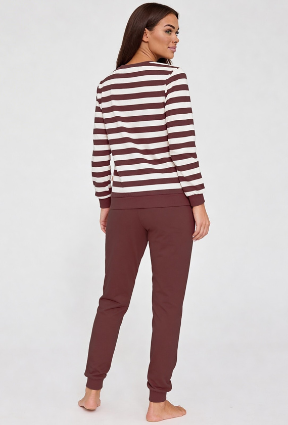 Dámske pyžamo Cornette Molly 635/475 čokoládové – 100% bavlna komfort