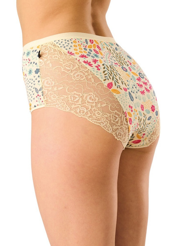 LPF 570 dámske nohavičky maxi bikini z bavlny s čipkou – balenie 2 ks