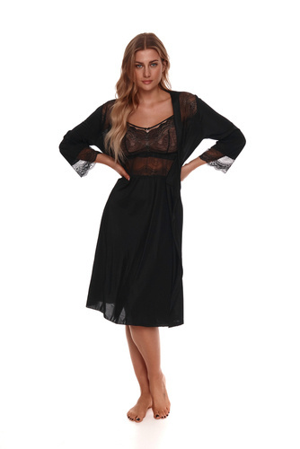 501 Lupoline dámsky župan negližé - čierny