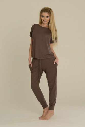 524 Paula Dámske pyžamo De Lafense - mocca