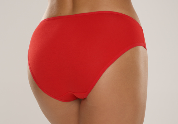 004 Limited Dámske nohavičky De Lafense - klasické, nízky strih, viskóza - červené