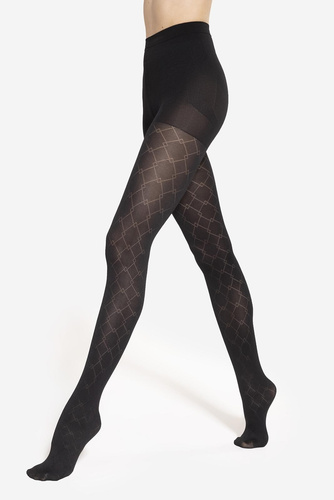 Modeline 07 Gatta pančuchy - 40 den, push-up, geometrický vzor