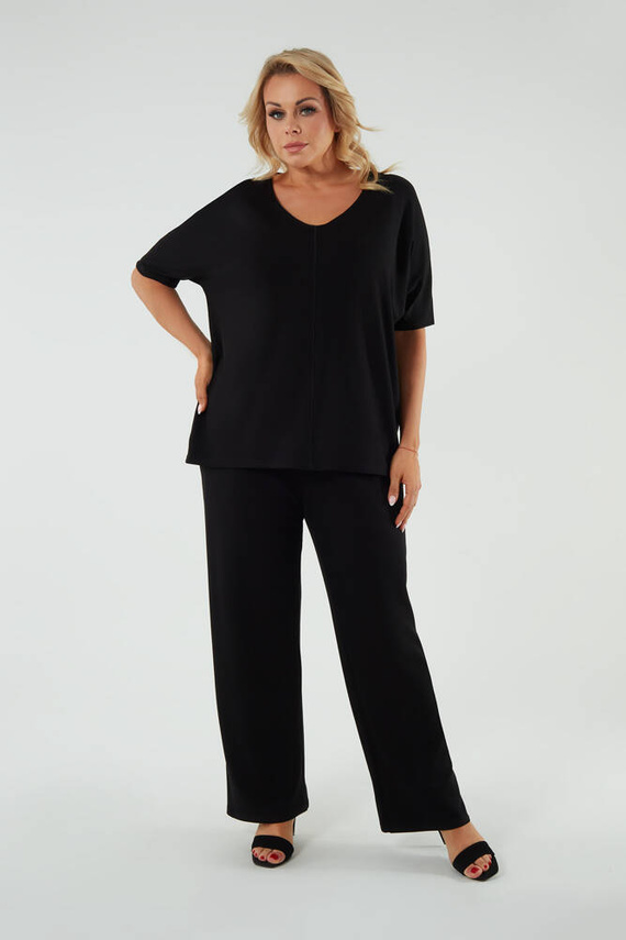 Soler Blúzka s krátkym rukávom Italian Fashion - čierna