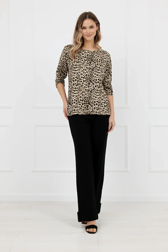 Dámska blúzka Kenia Italian Fashion leopard vzor 3/4 rukáv