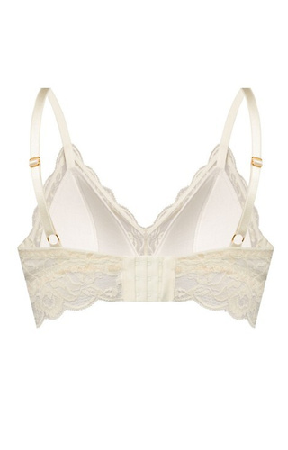 Kaja 02 Mäkká podprsenka s kosticami Mefemi sand - čipka, mäkká, pohodlná, s ozdobnou mašľou