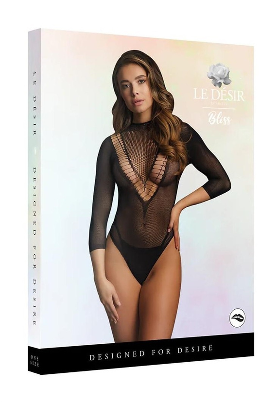 Body BLS003 Bliss Le Désir zmysłové body zo sieťoviny s rukávom 7/8
