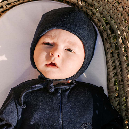 Merino Viacvrstvová detská čiapka Eevi navy blue - 100% merino vlna, termoregulácia