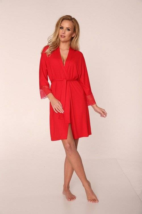 342 Fanny Dámsky krátky župan Forex - červený