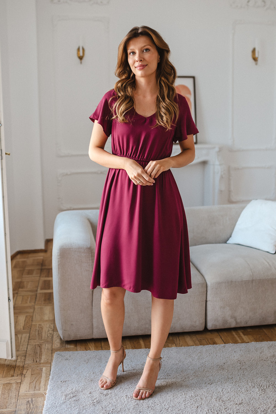 Milk & Love Lovely Dress tehotenské a dojčiace šaty čučoriedkové