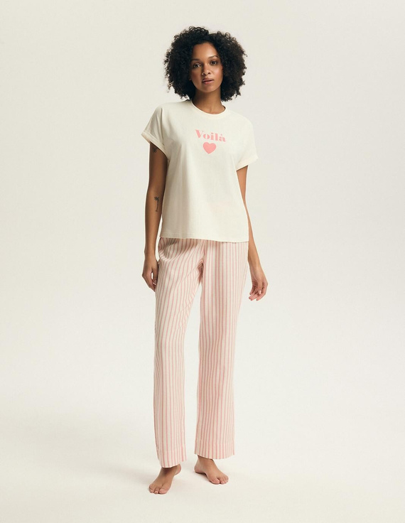 Dámske pyžamo Henderson Darlan 43707 – bavlna, dlhé nohavice, potlač