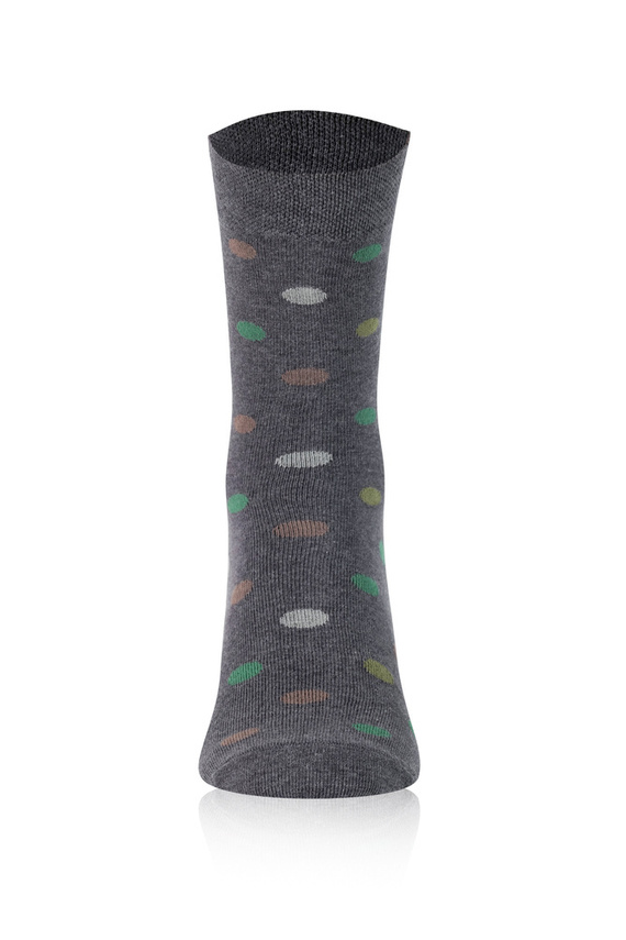 M21 Pánske dlhé ponožky Italian Fashion - c.melange/zelená