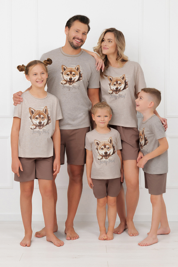 Dievčenské pyžamo Shiba Italian Fashion 100% bavlna šortky