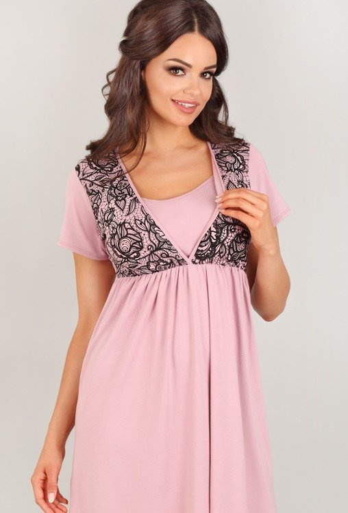 3006 MK Nočná košeľa pre tehotné a dojčiace ženy Lupoline