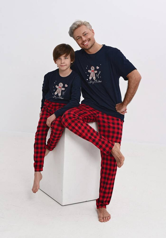 Matt Detské chlapčenské pyžamo Sensis - tmavomodré