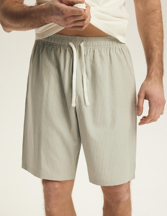 Pánske pyžamo Henderson 43454 Nigri krémové – 100% bavlna na leto