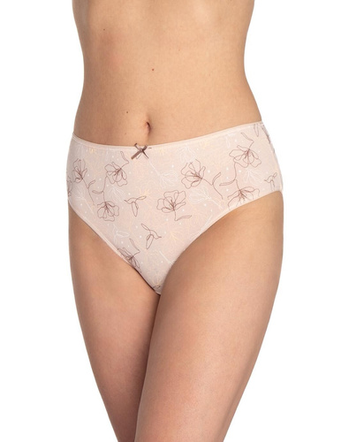 Dámske nohavičky L-120BI-93 Lama ružovo-sivá bavlna, 3-pack, pohodlné a klasické