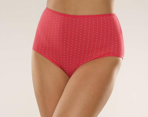 018 Sara De lafense nohavičky s vysokým pásom - malinové bodky