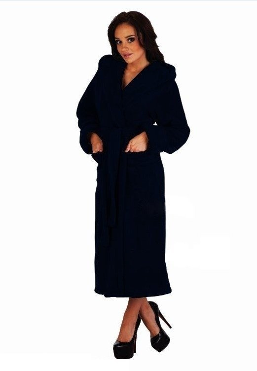 807 Dlhý dámsky župan Luna II Forex - námornícka modrá