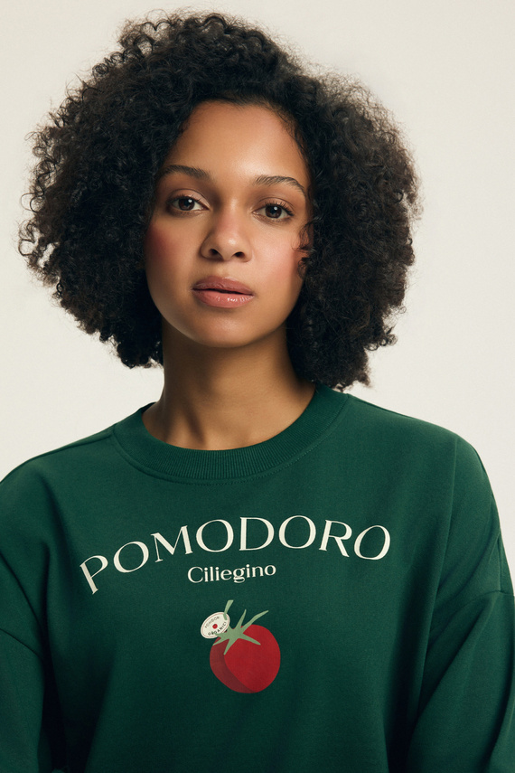 Dámska mikina Dessie Henderson z bavlny, jemne zateplená, s potlačou