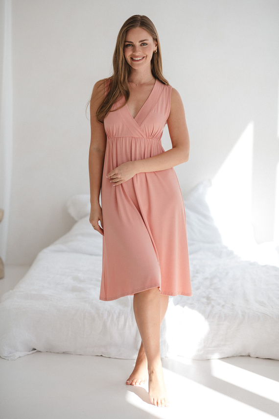 Star Light Nočná košeľa pre tehotné a dojčiace ženy bylinná ruža Milk&Love- bambusová viskóza | Pohodlie a ženskosť