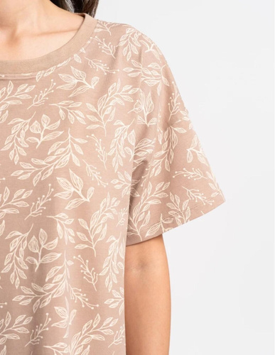 Dámska nočná košeľa Moraj PDK2800-006 béžová – bavlna oversize