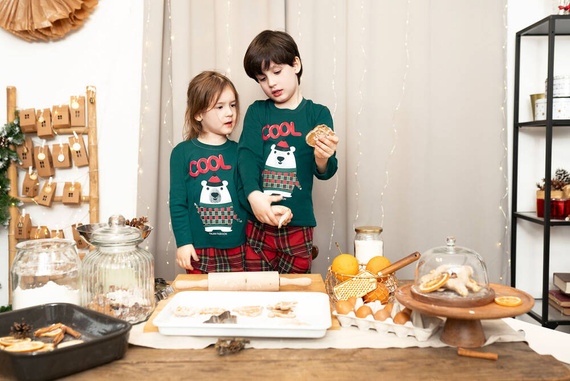 Tess Detské pyžamo Italian Fashion - zelené/potlač