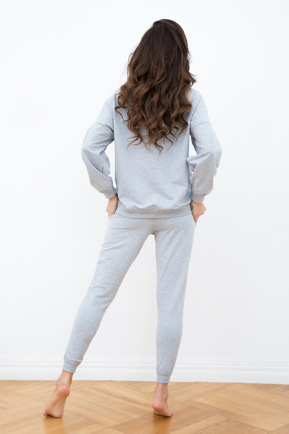 Parma Dámska súprava s dlhým rukávom, nohavice Italian Fashion - sivá