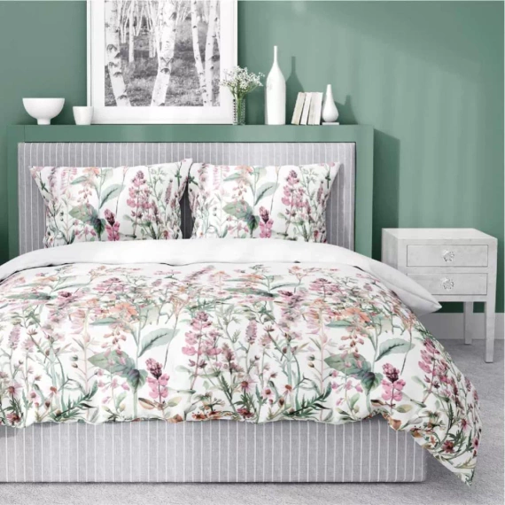 5485 A Detexpol Saténové príbehy bielo-ružové posteľné prádlo | 100% bavlna, saténová väzba, zips, darčeková krabička