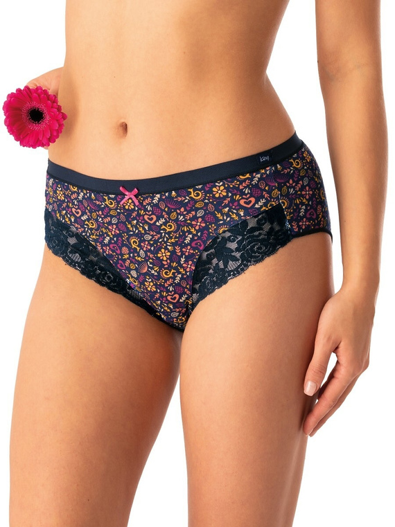 Dámske nohavičky Key LPC 760 pink navy blue - bavlnené, pohodlné, sada 2 kusov