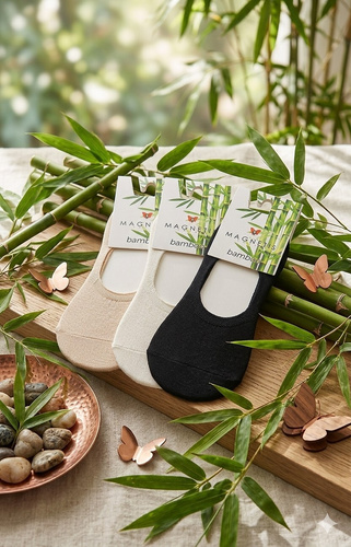 Neviditeľné ponožky baleríny Bamboo Magnetis 251145 komfort ecru