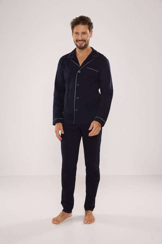 729 Norberto Pánske pyžamo De Lafense - tmavomodré
