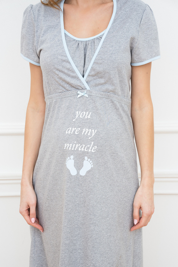 Carlina Tehotenská a dojčiaca košieľka Italian Fashion - melange/blue