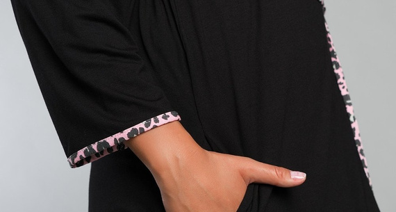 Eila Bis Župan s 3/4 rukávmi Talianska móda - leopardí vzor