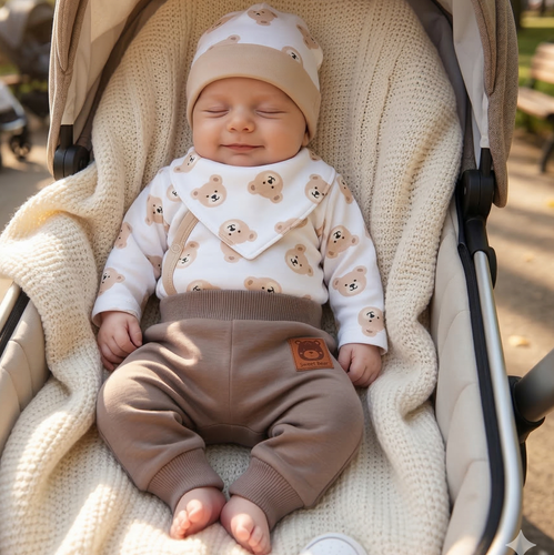 ABK-0047 Detská súprava z organickej bavlny Sweet Bears od Nini