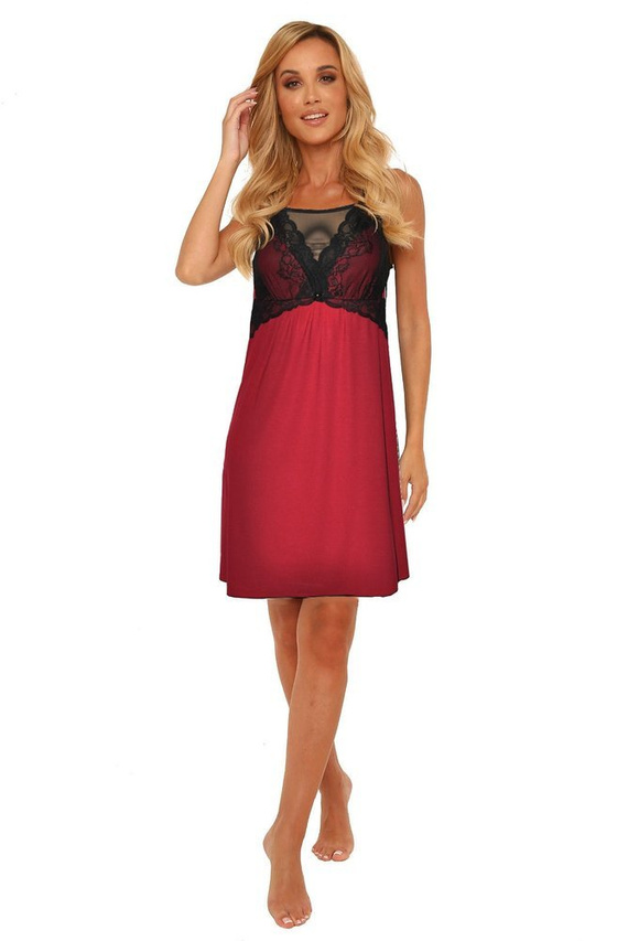 485 Artemise Forex nočná košeľa bez ramienok - bordová